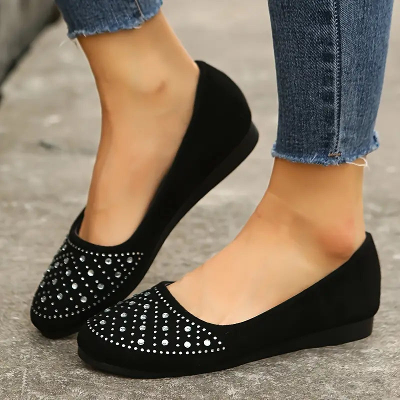 Women's Flats Plus Size Flat Heel Round Toe Suede Loafer