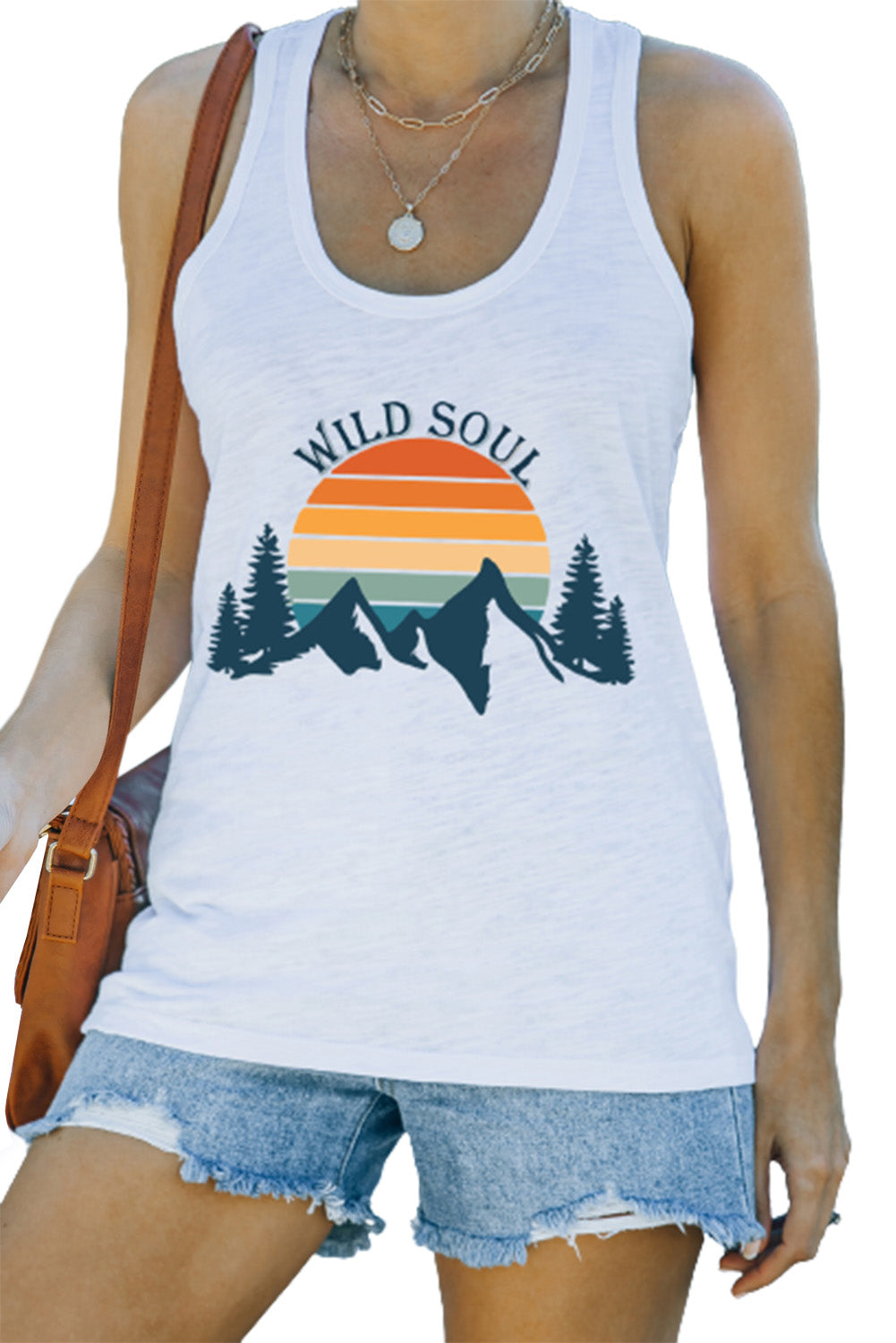 Casual Letter Print MOTORCYCLE Graphic Tank Top