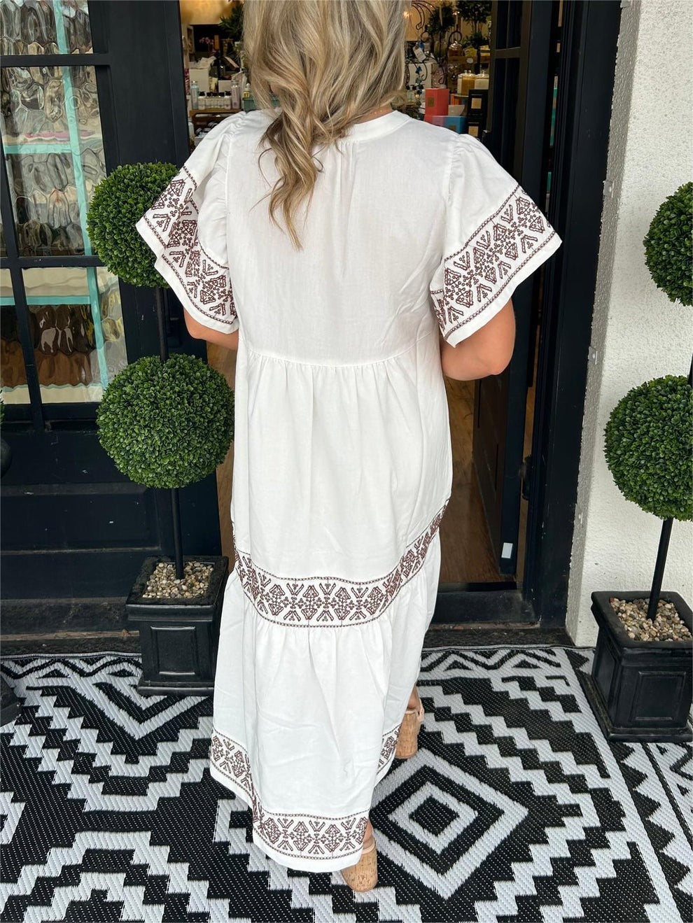 V-Neck Boho Maxi Dress