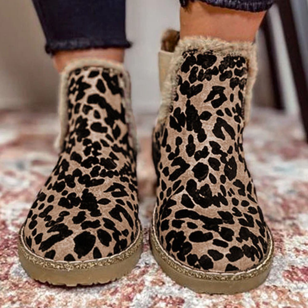 ZIP UP FLEECE LINING CHELSEA BOOTS
