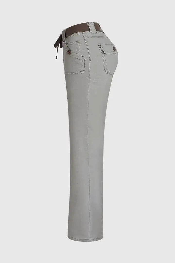 RAW HEM RIPPED PANTS