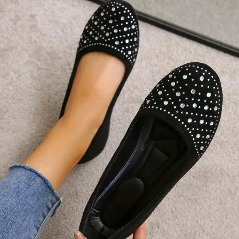 Women's Flats Plus Size Flat Heel Round Toe Suede Loafer