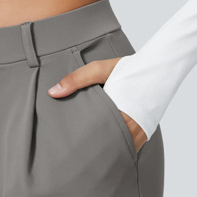 Halara Flex High Waisted Plicated Side Pocket Straight Leg Work Pants #TikTokShopBacktoSchool
