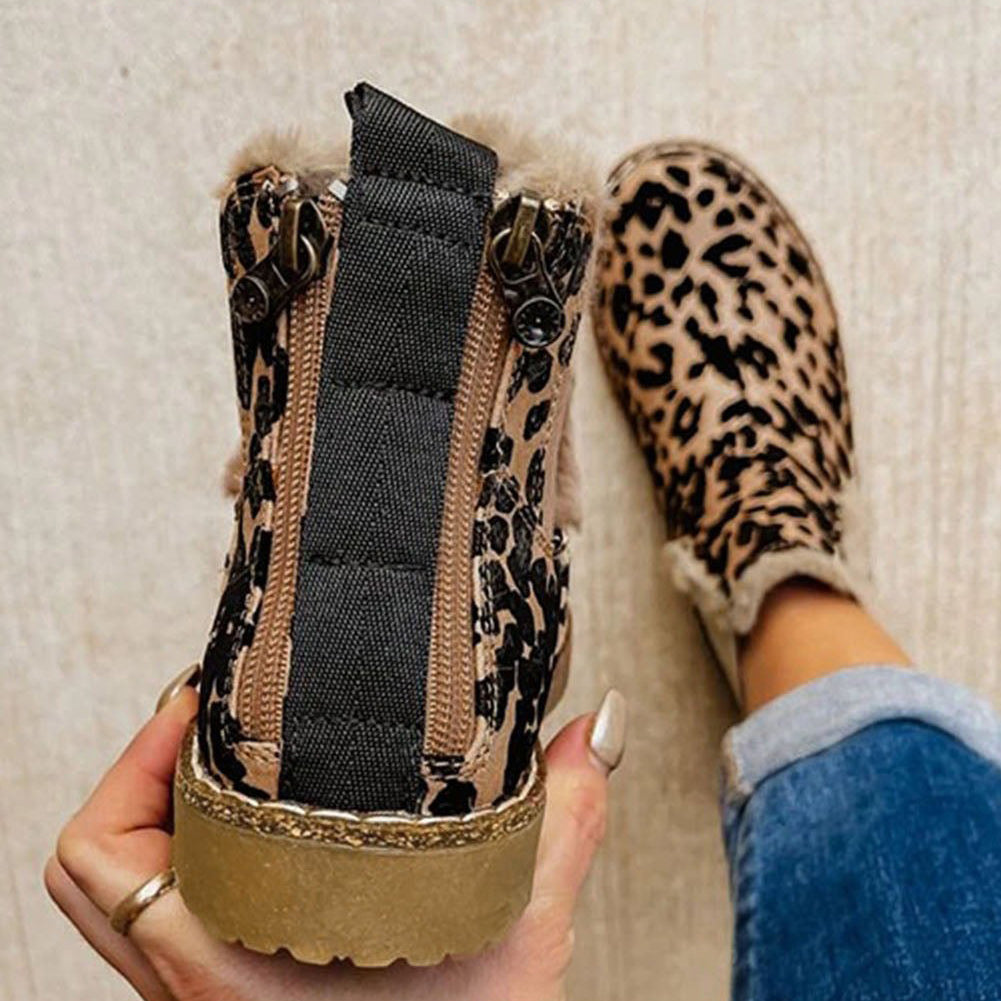 ZIP UP FLEECE LINING CHELSEA BOOTS