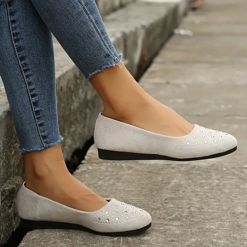 Women's Flats Plus Size Flat Heel Round Toe Suede Loafer