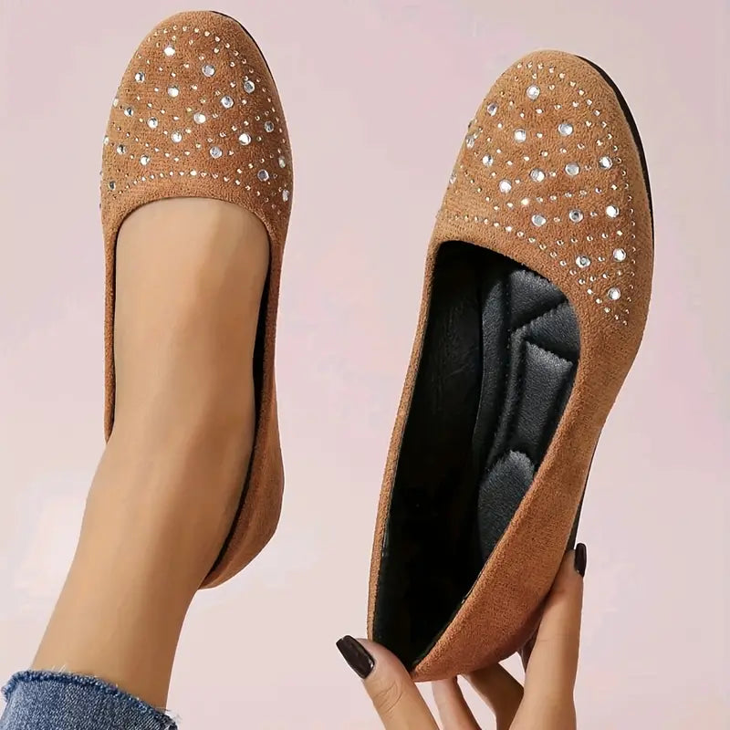 Women's Flats Plus Size Flat Heel Round Toe Suede Loafer