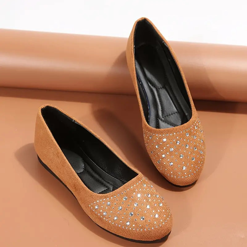 Women's Flats Plus Size Flat Heel Round Toe Suede Loafer