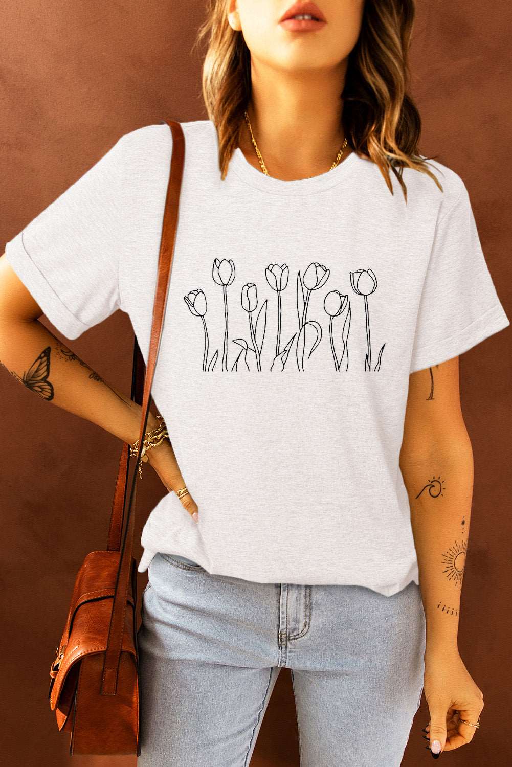 Casual Letter and Car Print Graphic Tee