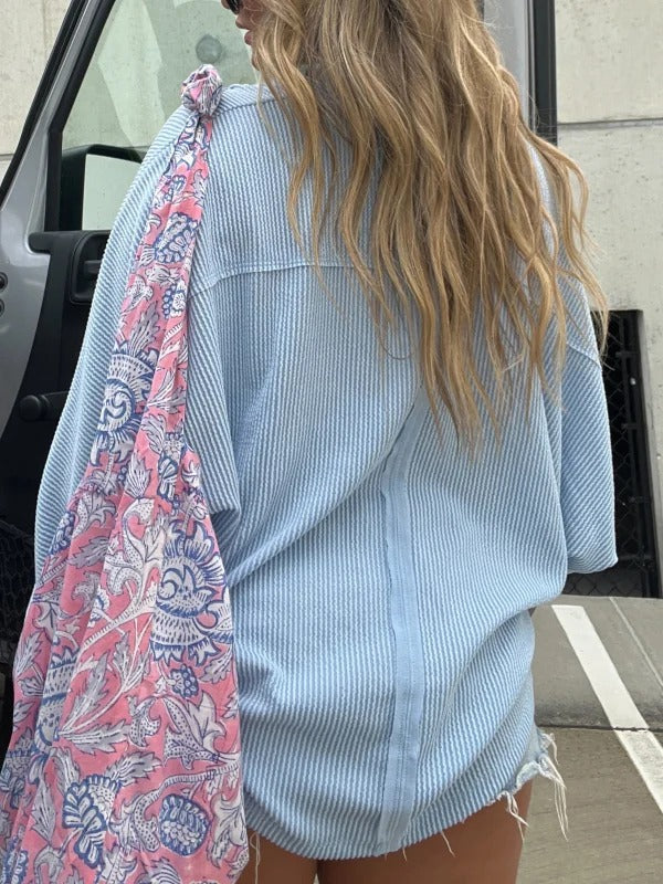 VALLEY GAL KNIT LONG SLEEVE BABY BLUE