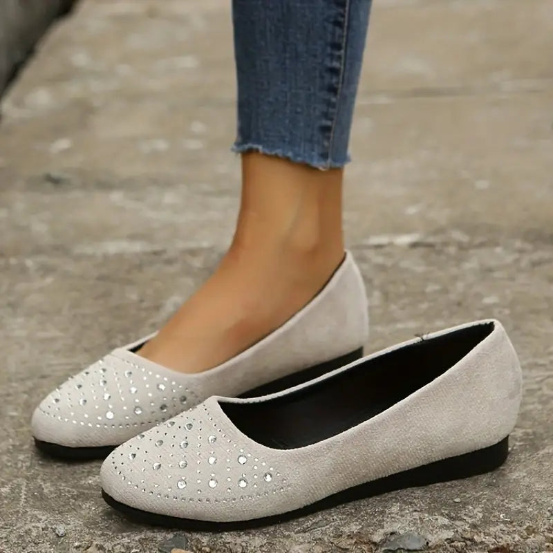 Women's Flats Plus Size Flat Heel Round Toe Suede Loafer
