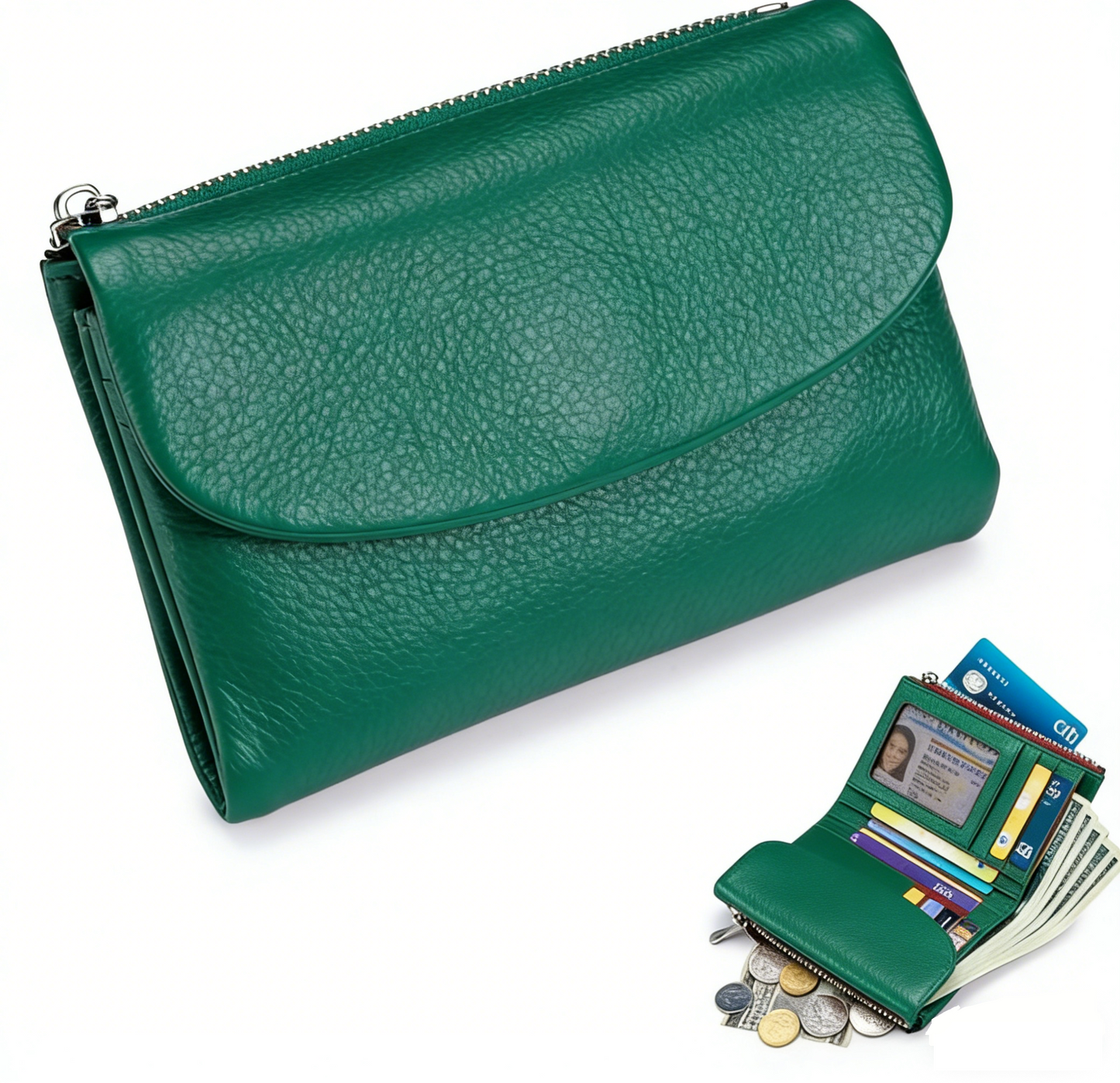 Last Day 49% OFF Unisex Pebble Leather Wallet Buy 2 Get Free Shipping Today