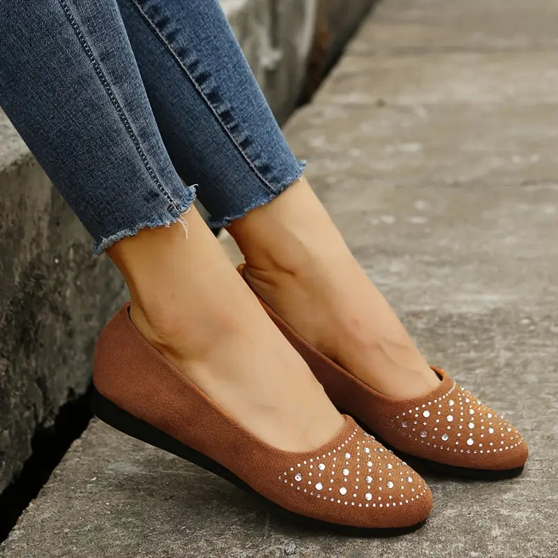 Women's Flats Plus Size Flat Heel Round Toe Suede Loafer