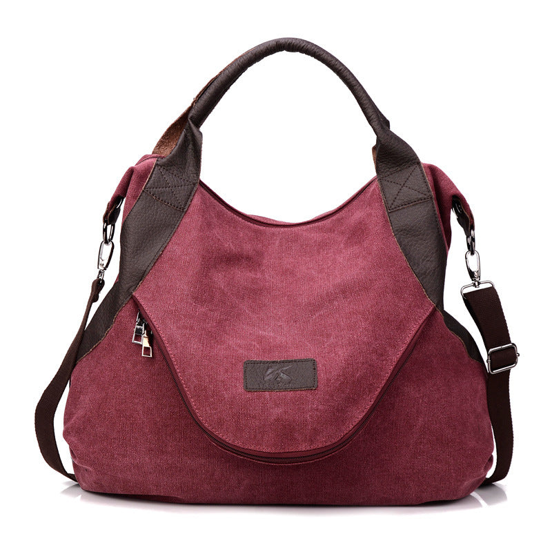 Large Casual Canvas Tote Shoulder Bag