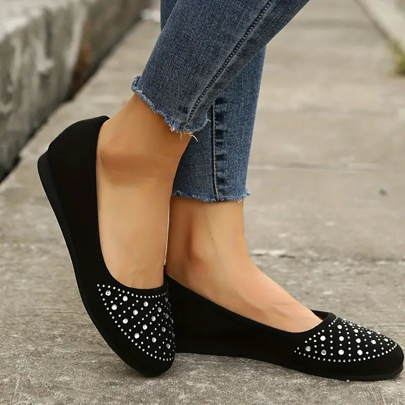Women's Flats Plus Size Flat Heel Round Toe Suede Loafer