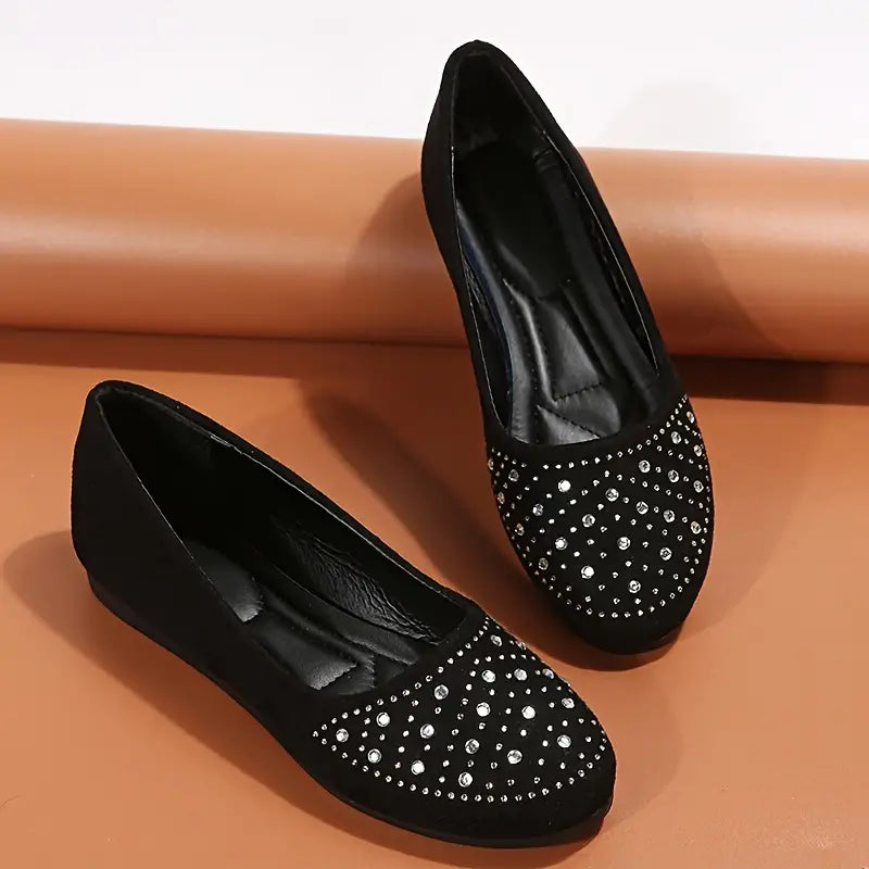 Women's Flats Plus Size Flat Heel Round Toe Suede Loafer