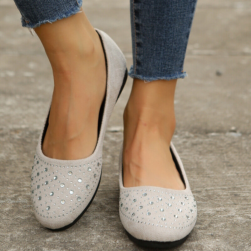 Women's Flats Plus Size Flat Heel Round Toe Suede Loafer