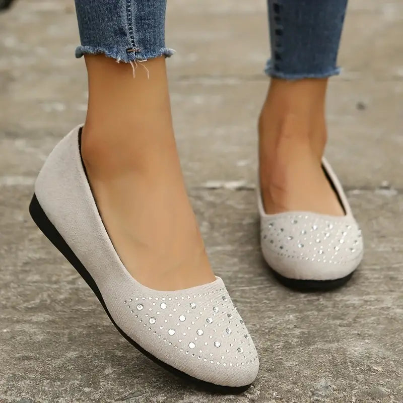 Women's Flats Plus Size Flat Heel Round Toe Suede Loafer