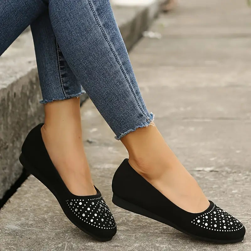 Women's Flats Plus Size Flat Heel Round Toe Suede Loafer