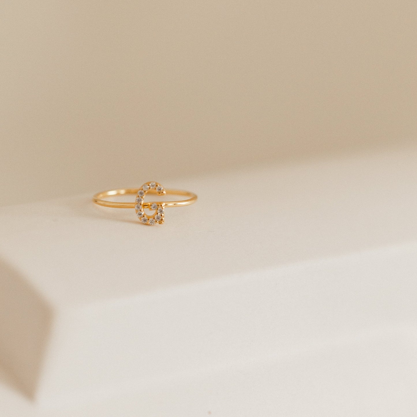 Pave Initial Ring