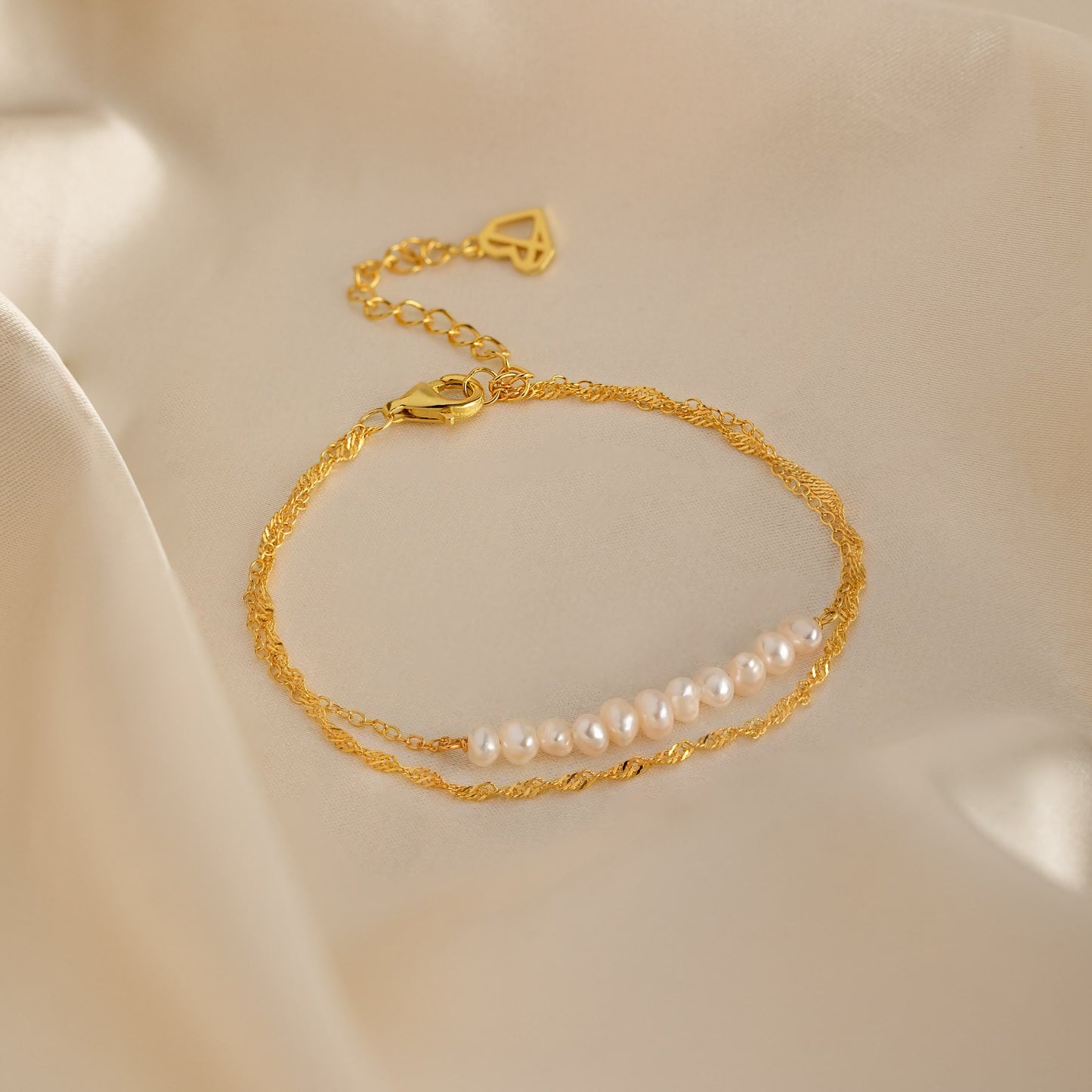 Duo Pearl Twist Bracelet