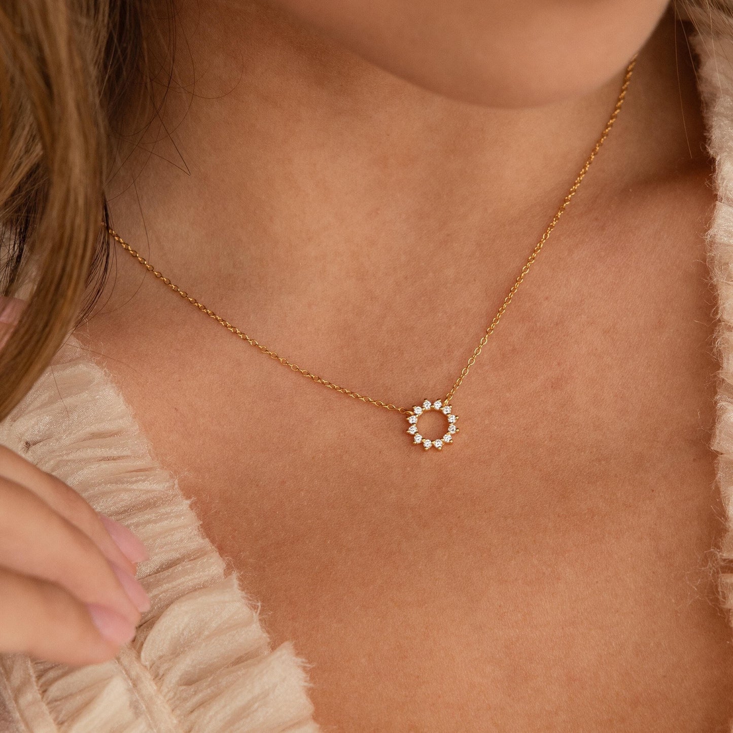 Diamond Sun Necklace