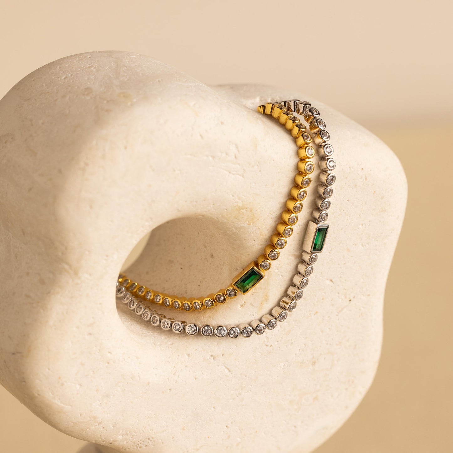 Emerald Baguette Tennis Bracelet