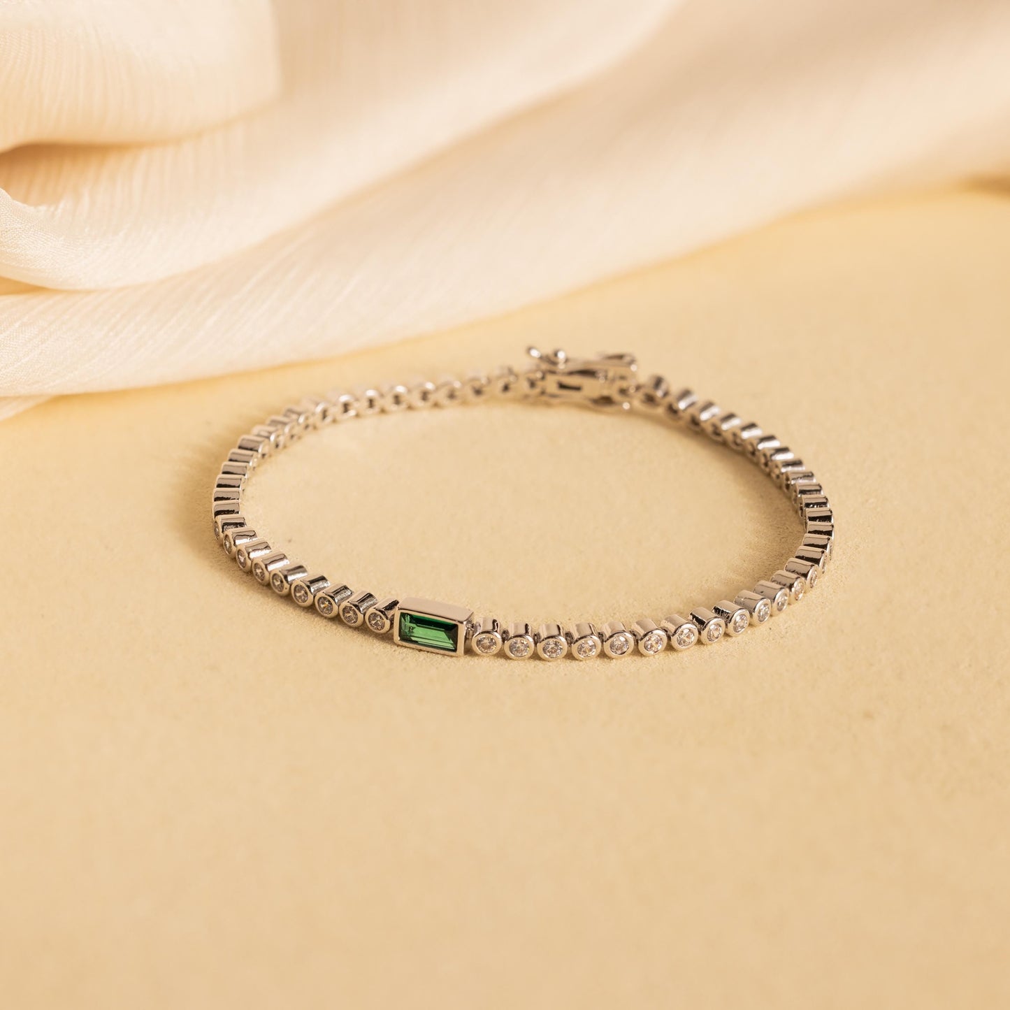 Emerald Baguette Tennis Bracelet