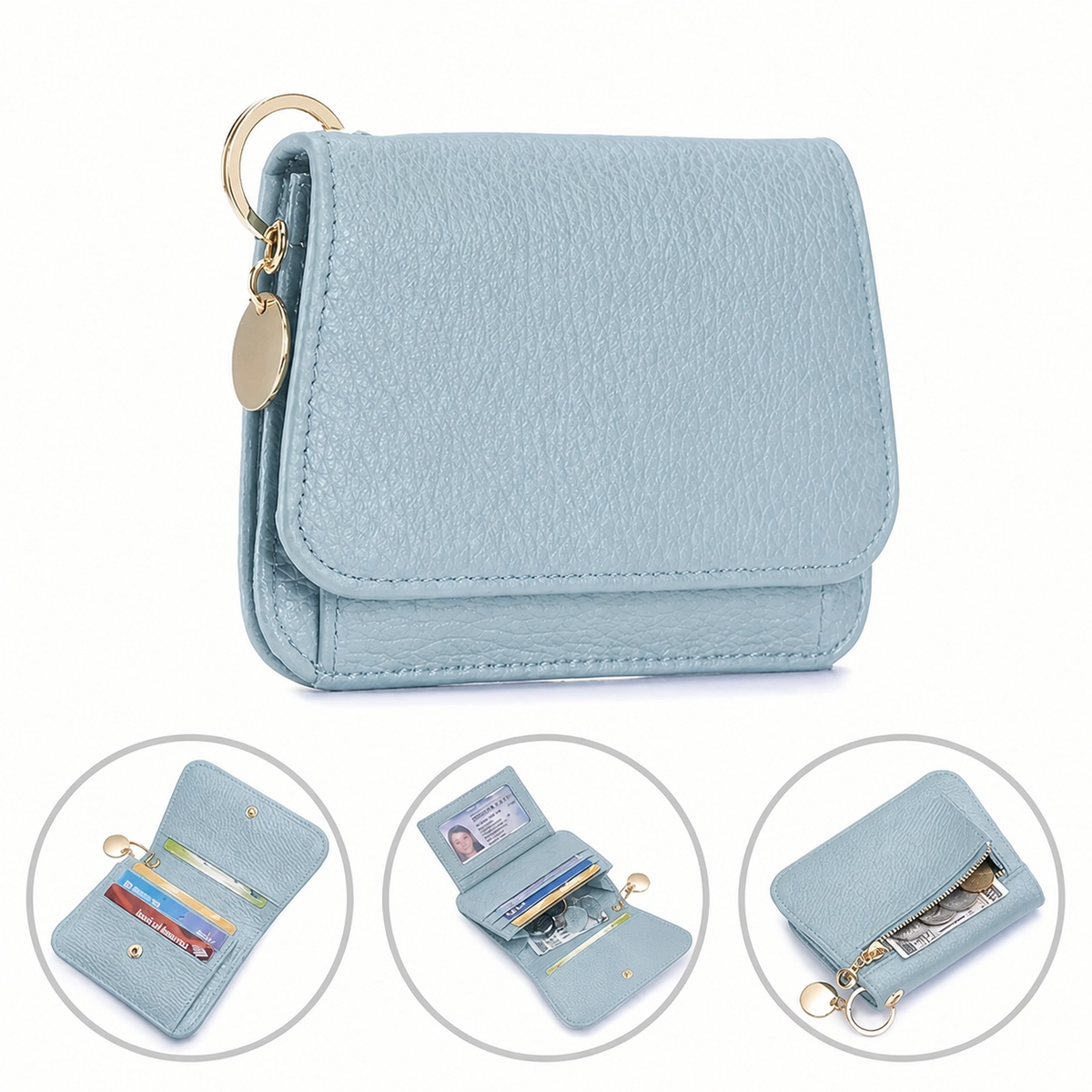 Aure Paris RFID Blocking Leather Wallet with Card Holder & Coin Pocket