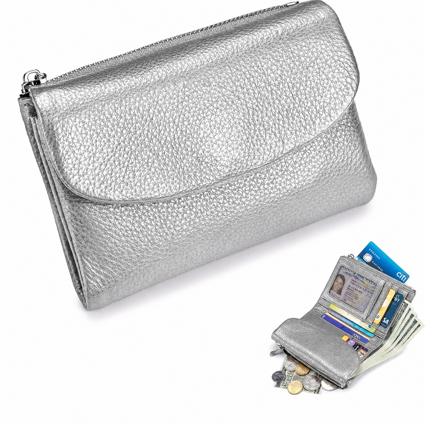Last Day 49% Off🔥 Pebble Leather Wallet - Buy 2 Get Free Shipping Today