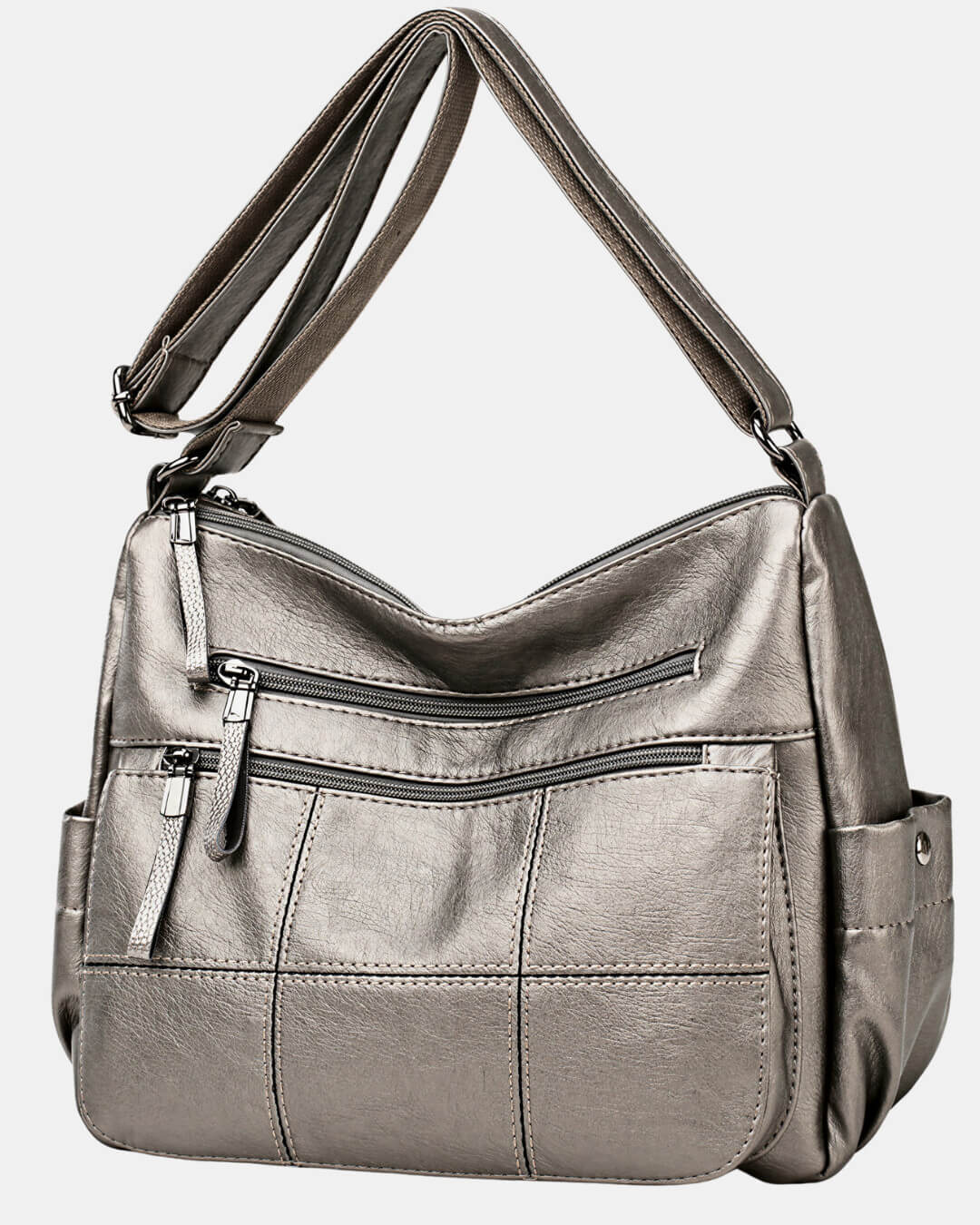 Soft Leather Multi-Compartment Tote