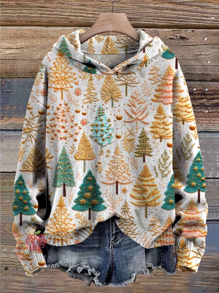 Christmas Tree  Art Print Knit Pullover Sweater