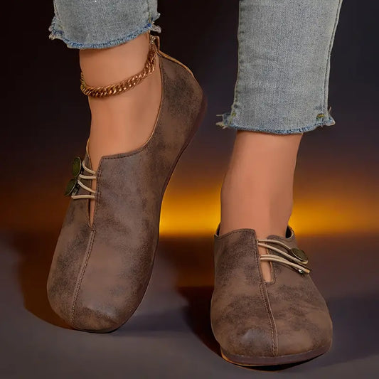 Women's Soft Sole Buckle Flats