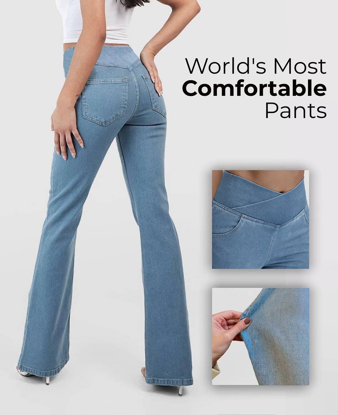 Jeans High Waisted Crossover