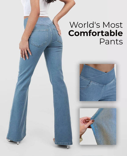 Jeans High Waisted Crossover