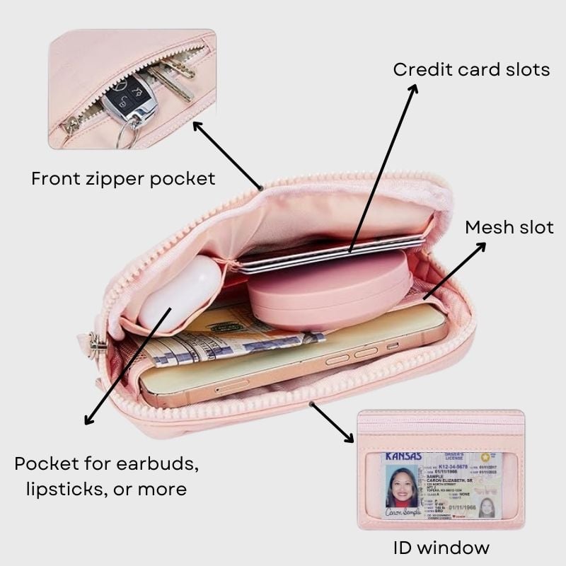 🎁 Puffer Wristlet Wallet Fits Phone