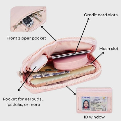 🎁 Puffer Wristlet Wallet Fits Phone