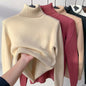 Women Turtleneck Sweater Autumn Winter Elegant Thick Warm Long