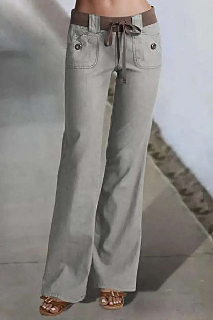 RAW HEM RIPPED PANTS