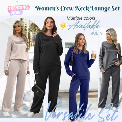 ✨Women's Crew Neck Top & Drawstring Pants Set2