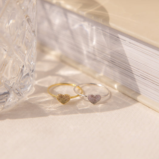 Fingerprint Heart Ring