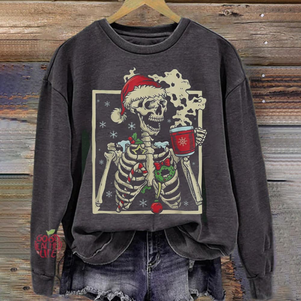 Dead Inside Skeleton Christmas Sweatshirt