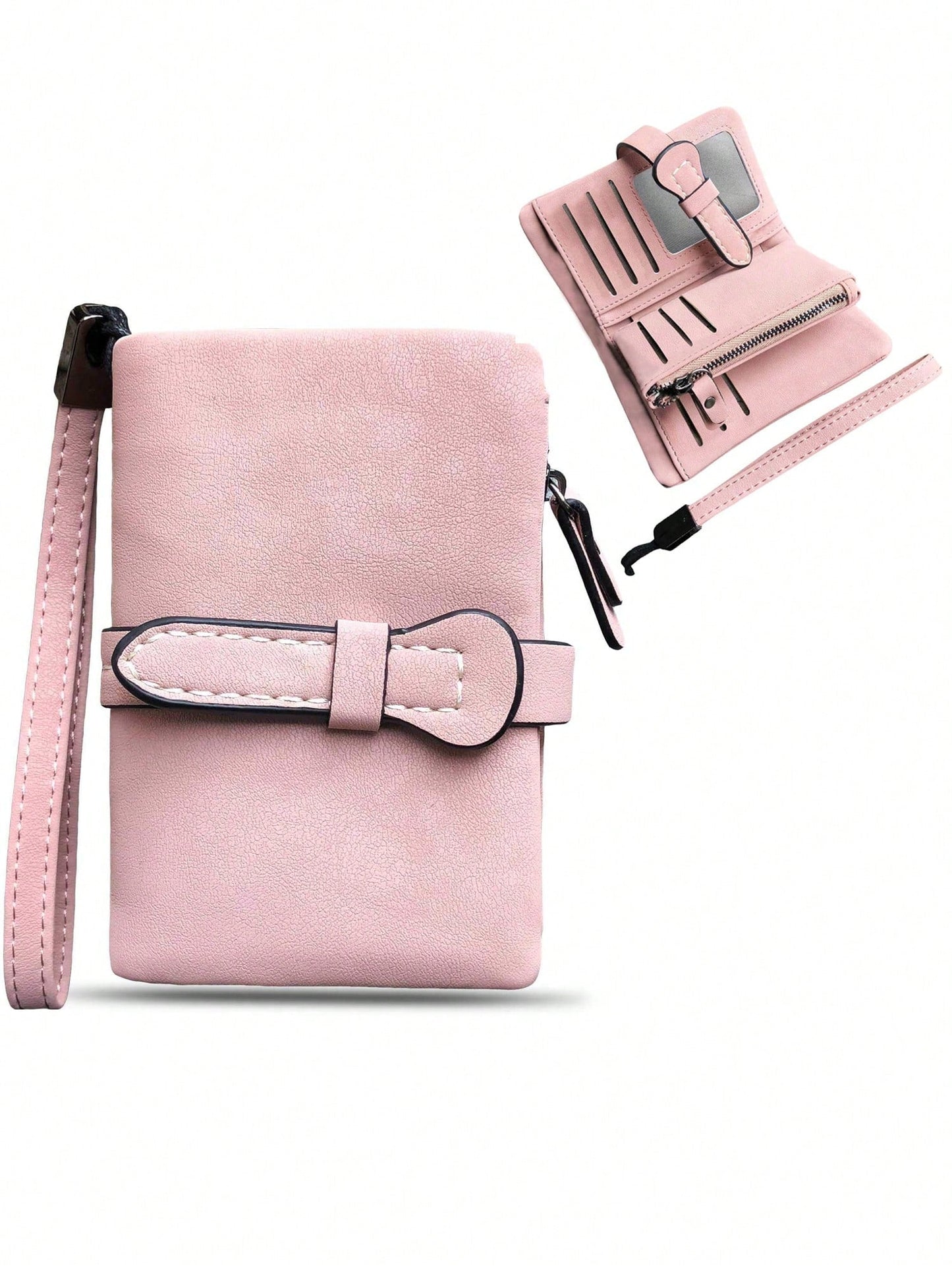 Women's RFID Tri-Fold Wallet with Card Slots & Zip Coin Pocket