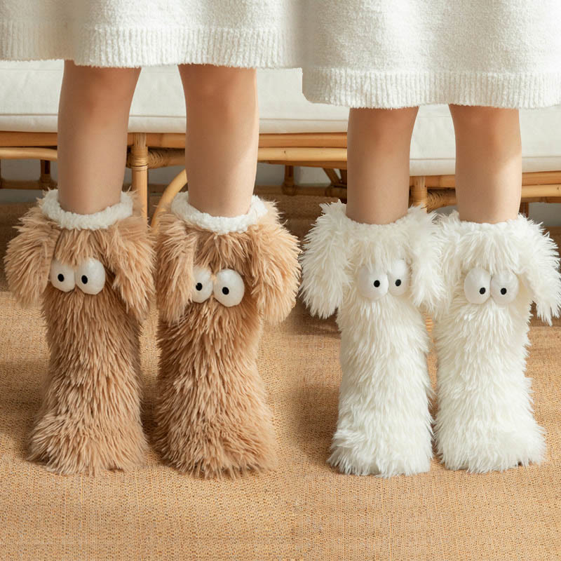 Aure Paris Plus Size Fluffy Monster Indoor Slipper Socks