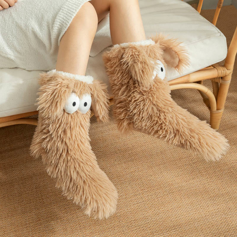 Aure Paris Plus Size Fluffy Monster Indoor Slipper Socks