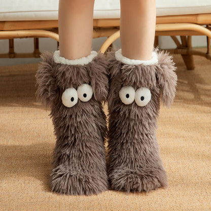 Aure Paris Plus Size Fluffy Monster Indoor Slipper Socks
