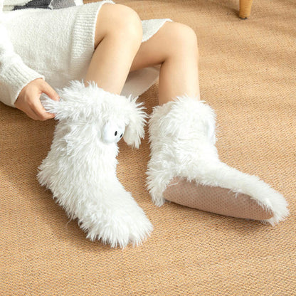 Aure Paris Plus Size Fluffy Monster Indoor Slipper Socks