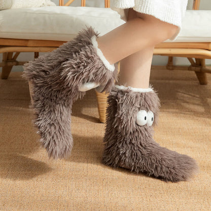 Aure Paris Plus Size Fluffy Monster Indoor Slipper Socks