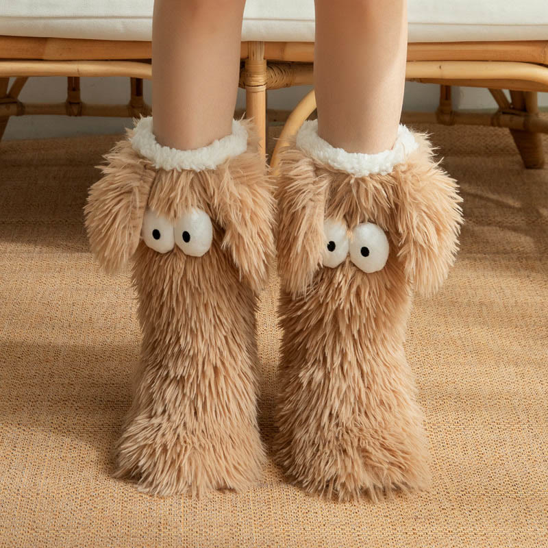 Aure Paris Plus Size Fluffy Monster Indoor Slipper Socks