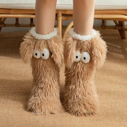 Aure Paris Plus Size Fluffy Monster Indoor Slipper Socks