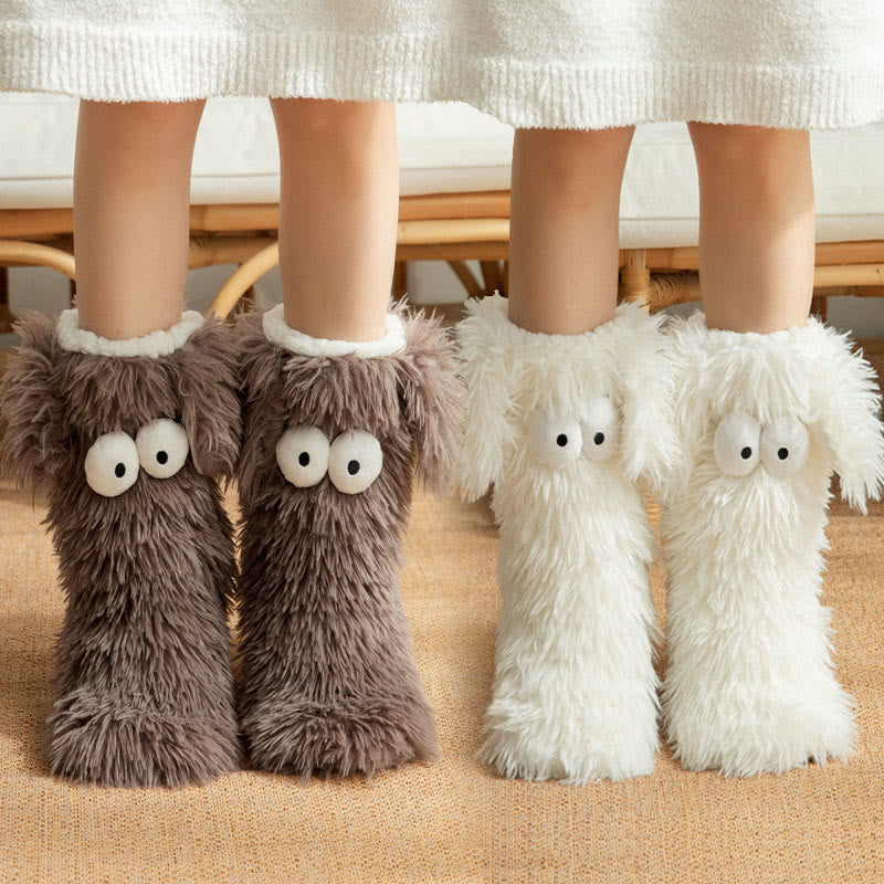 Aure Paris Plus Size Fluffy Monster Indoor Slipper Socks